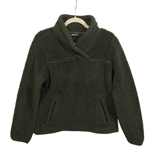 The North Face Womens Sweatshirt Jacket Size M Sherpa Pullover Fleece Outdoor - Picture 1 of 6